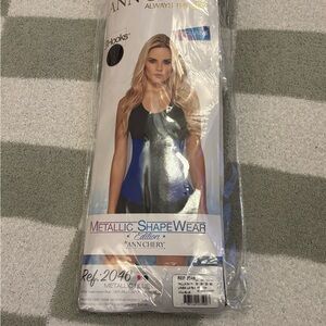 Ann Chery Metallic Blue & Black Shapewear corset